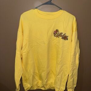 Billabong Yellow Sweatshirt with Floral Logo